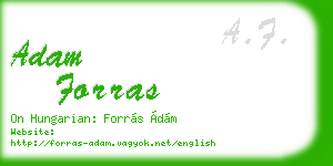 adam forras business card